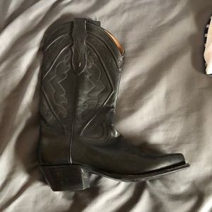 Tony Lama Black Cowboy Boots Size 6